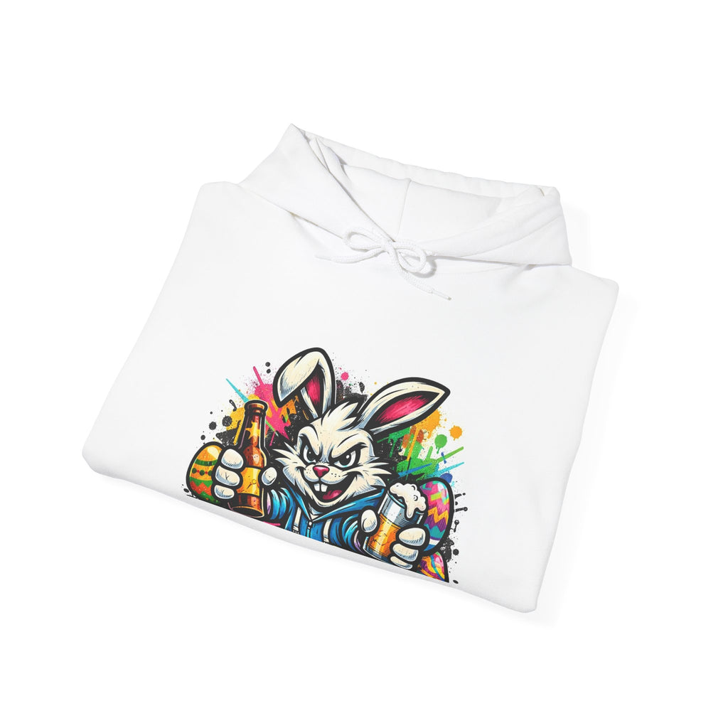 Easter Bunny Graffiti Hoodie — "Osterhäs" Colorful Street Art Pullover