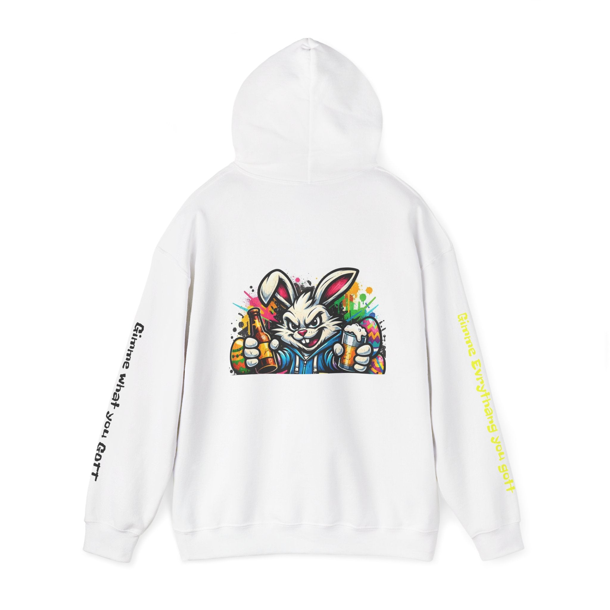 Easter Bunny Graffiti Hoodie — "Osterhäs" Colorful Street Art Pullover