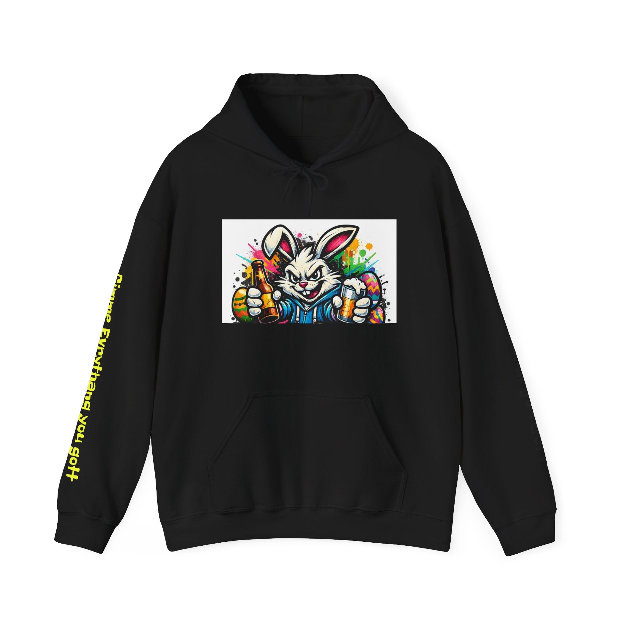 Easter Bunny Graffiti Hoodie — "Osterhäs" Colorful Street Art Pullover