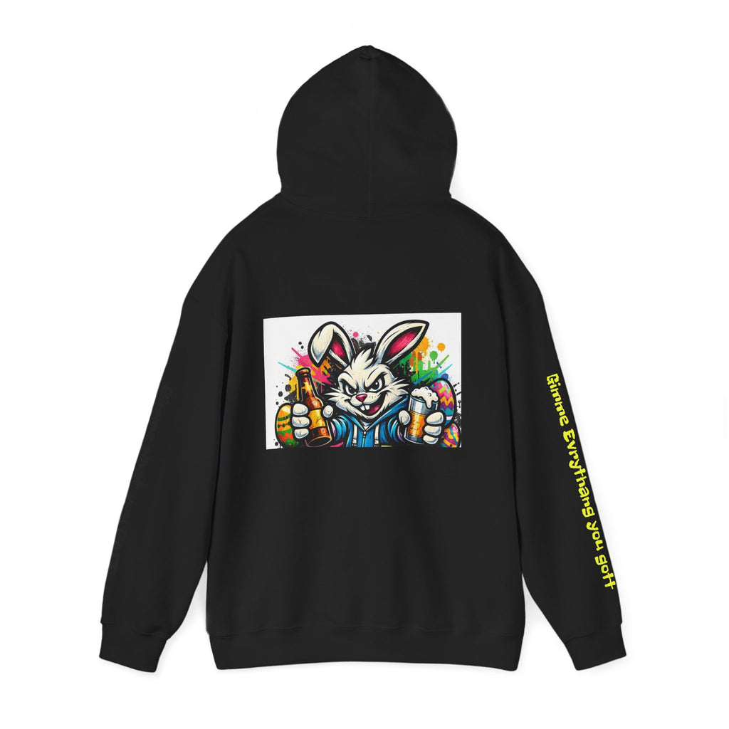 Easter Bunny Graffiti Hoodie — "Osterhäs" Colorful Street Art Pullover