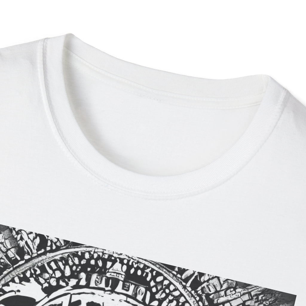 Unf0dable Tiger Emblem T-Shirt — Retro Aztec Jaguar Design with Red Eyes