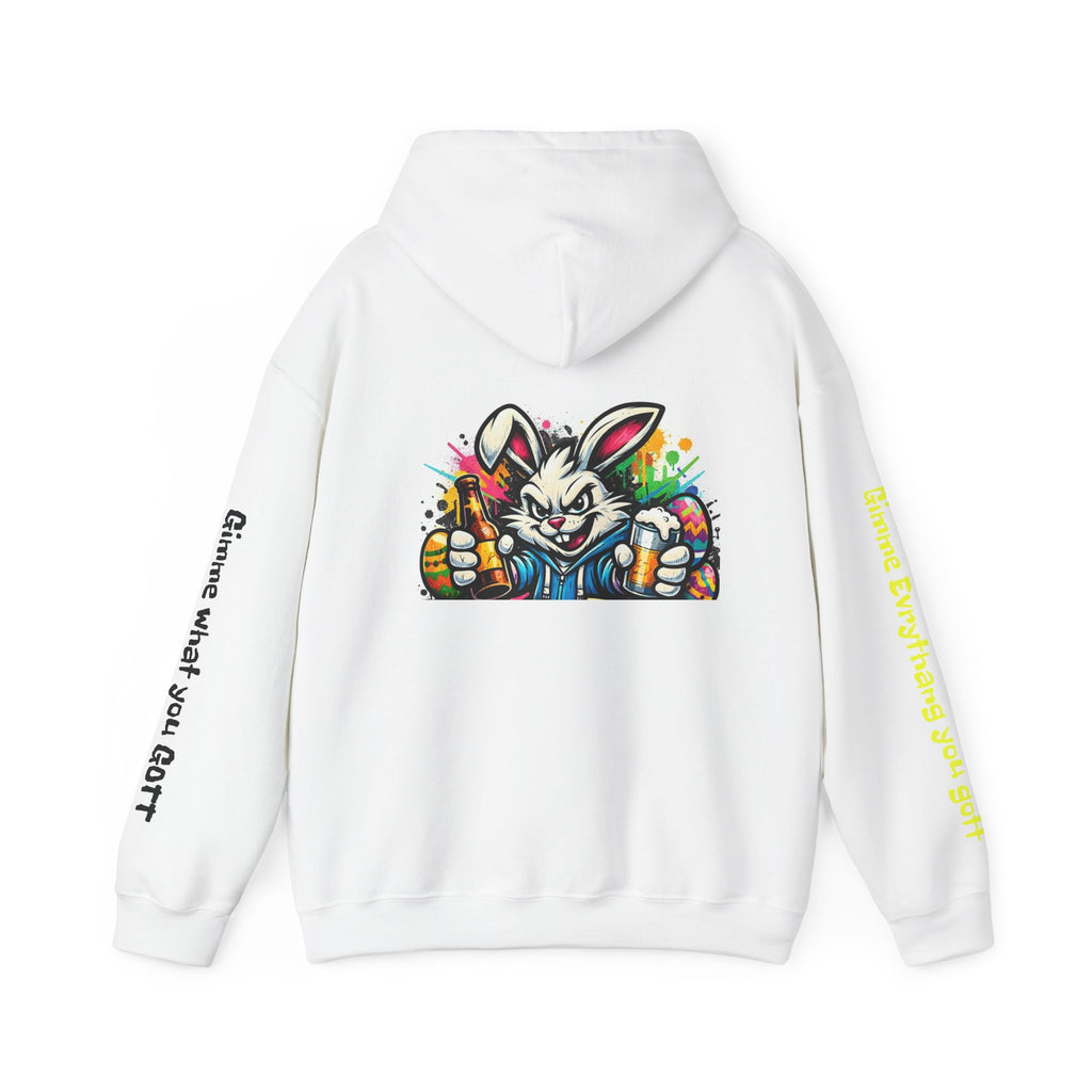Easter Bunny Graffiti Hoodie — "Osterhäs" Colorful Street Art Pullover