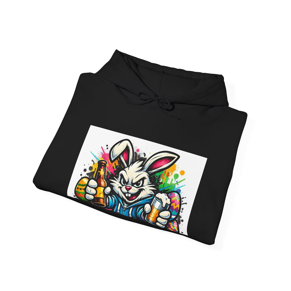 Easter Bunny Graffiti Hoodie — "Osterhäs" Colorful Street Art Pullover