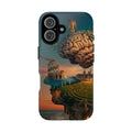 Surreal Brainscape Phone Case — Floating Mind with Colosseum Art