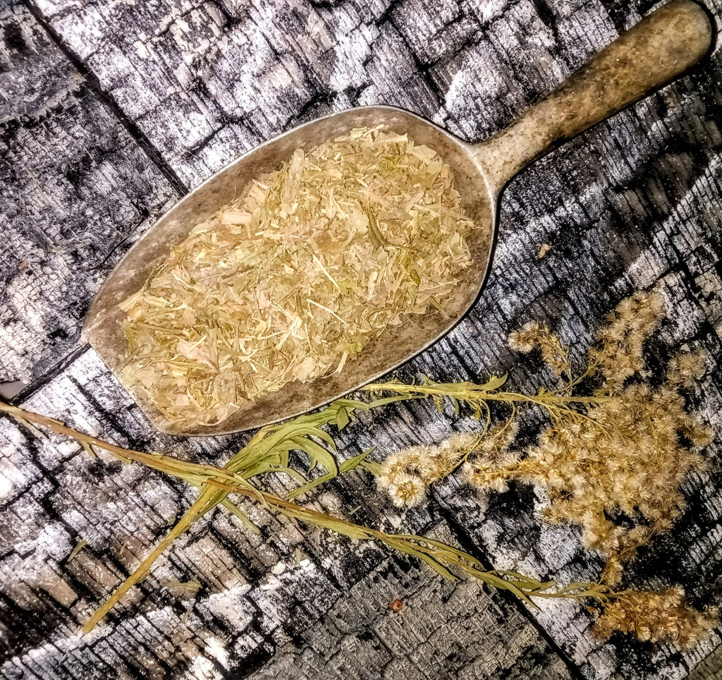 3 Oz. Organic Goldenrod (cut & sifted)