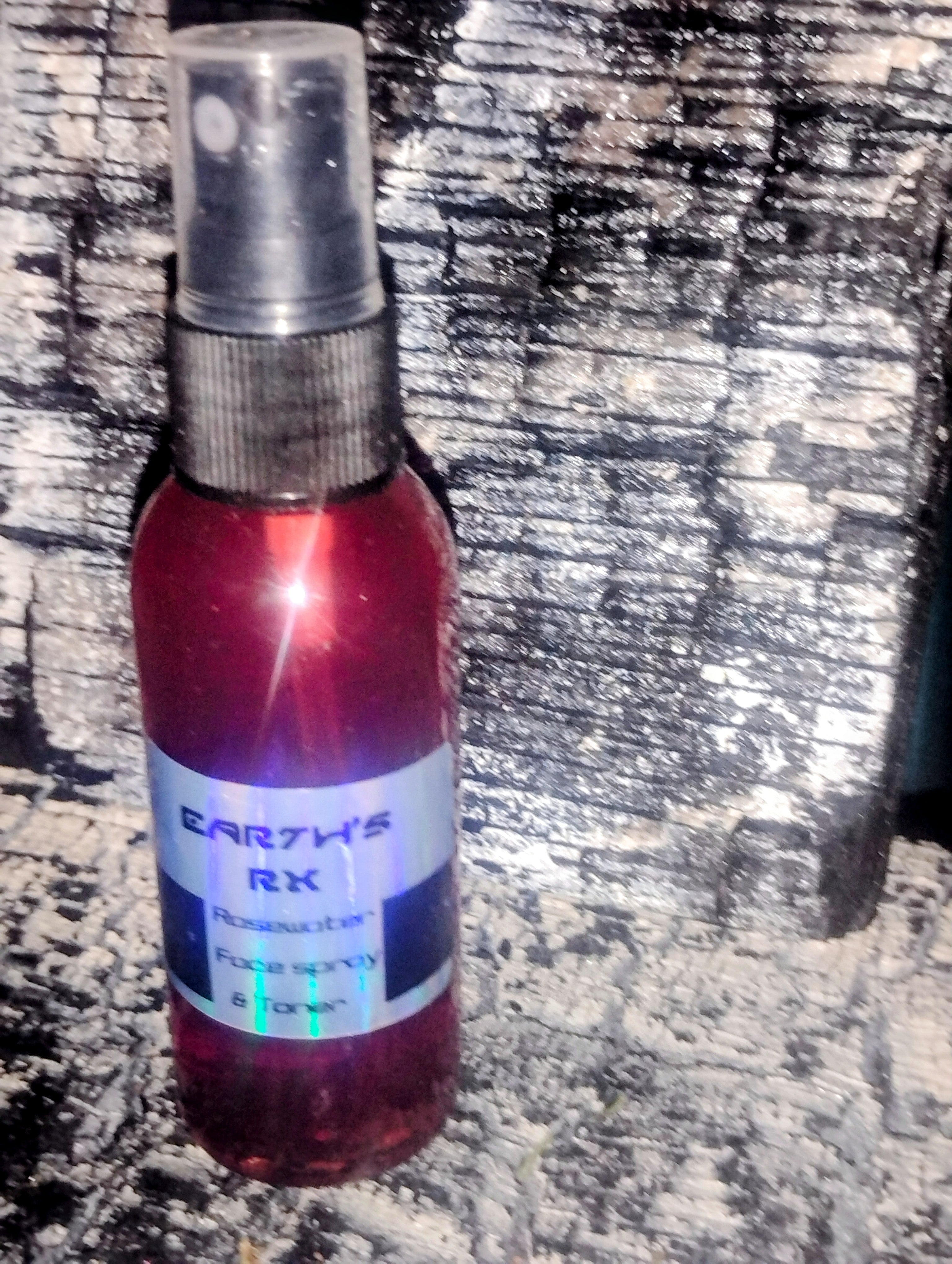 Organic Rosewater Face Mist  Or Toner / Astringent (4 fl.oz.)